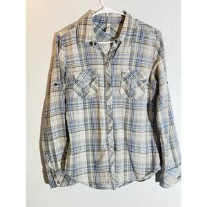 RVCA by PM Tenore Lightweight Cotton Plaid Women’s M